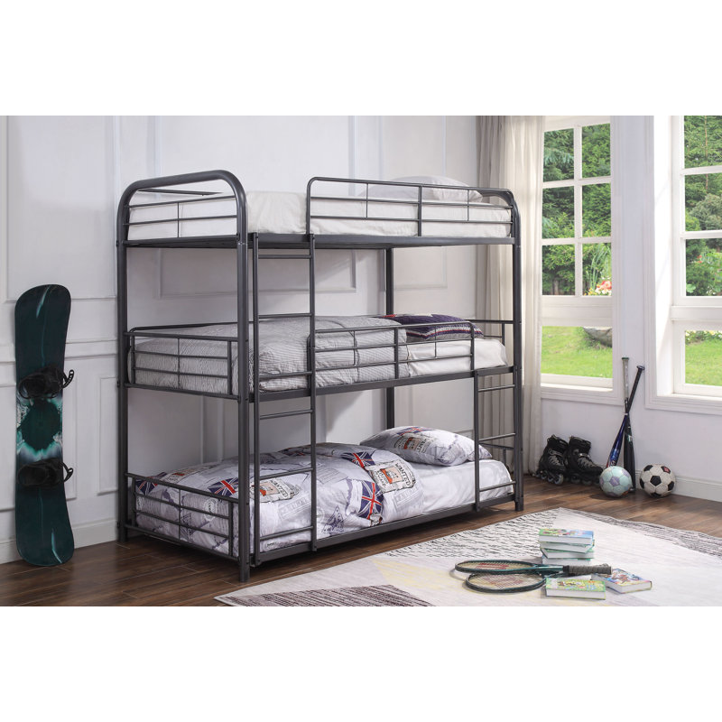 Harriet Bee Kaufman Triple Bunk Bed & Reviews Wayfair